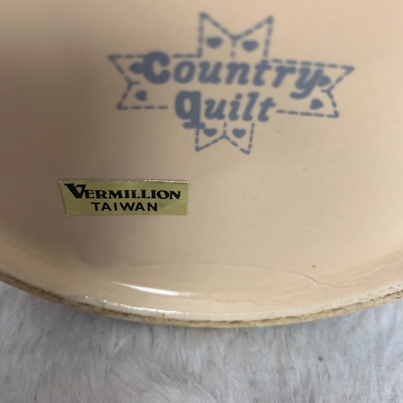 Beige Country Quilt Ceramic Milk Jug Vintage Taiwa - Picture 4 of 7